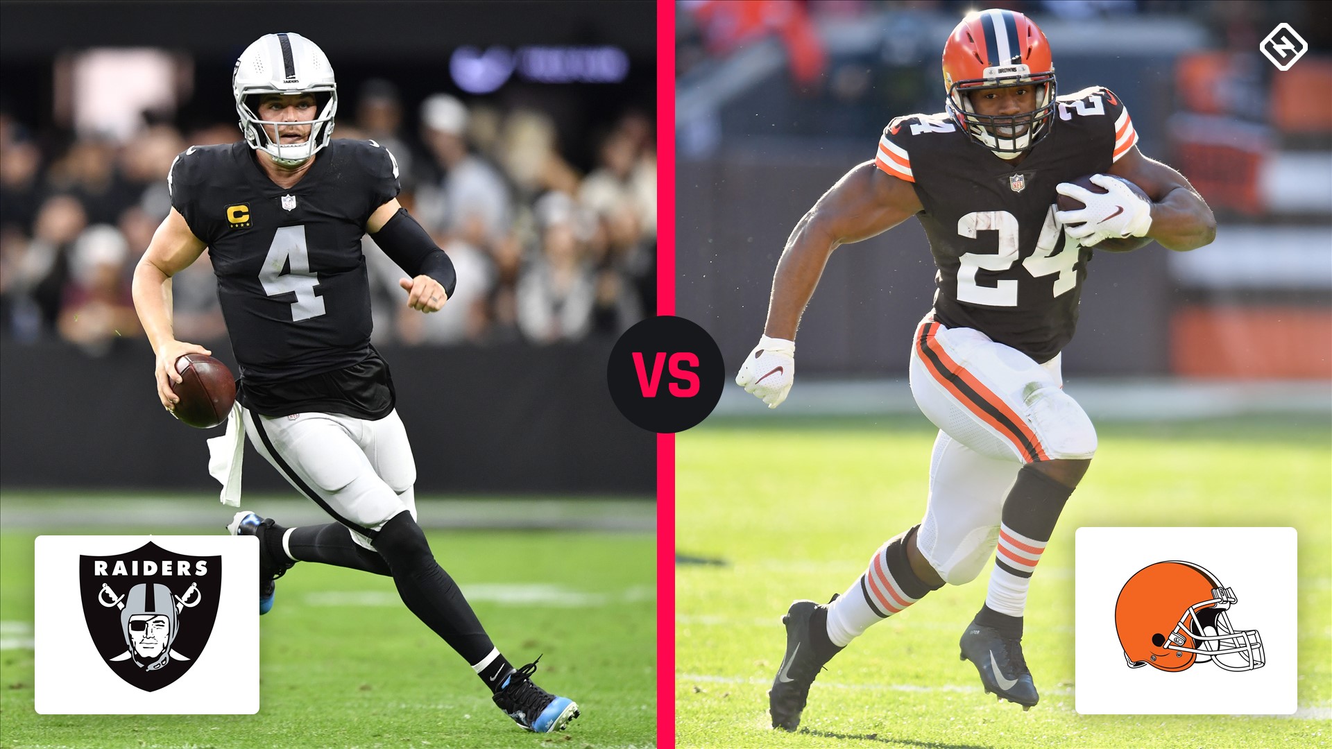 When Will Raiders Vs. Browns Be Played? Week 15 Game Pushed Back Amid Wave Of COVID-Positive Tests - Sporting News 2 Derek-Carr-Nick-Chubb-121721-Getty-FTR